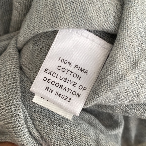 Banana Republic Pima Cotton V-Neck Ruffle Cardigan sweater. Size SP - Picture 6 of 7